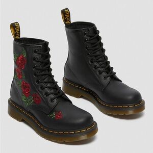 Dr. Martens 1460 Vonda Floral Leather Lace Up Boots